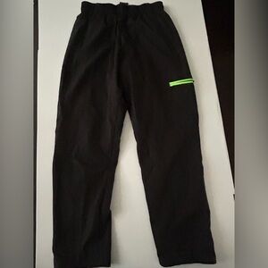 Champion Kids Black Joggers with Neon Green Accent